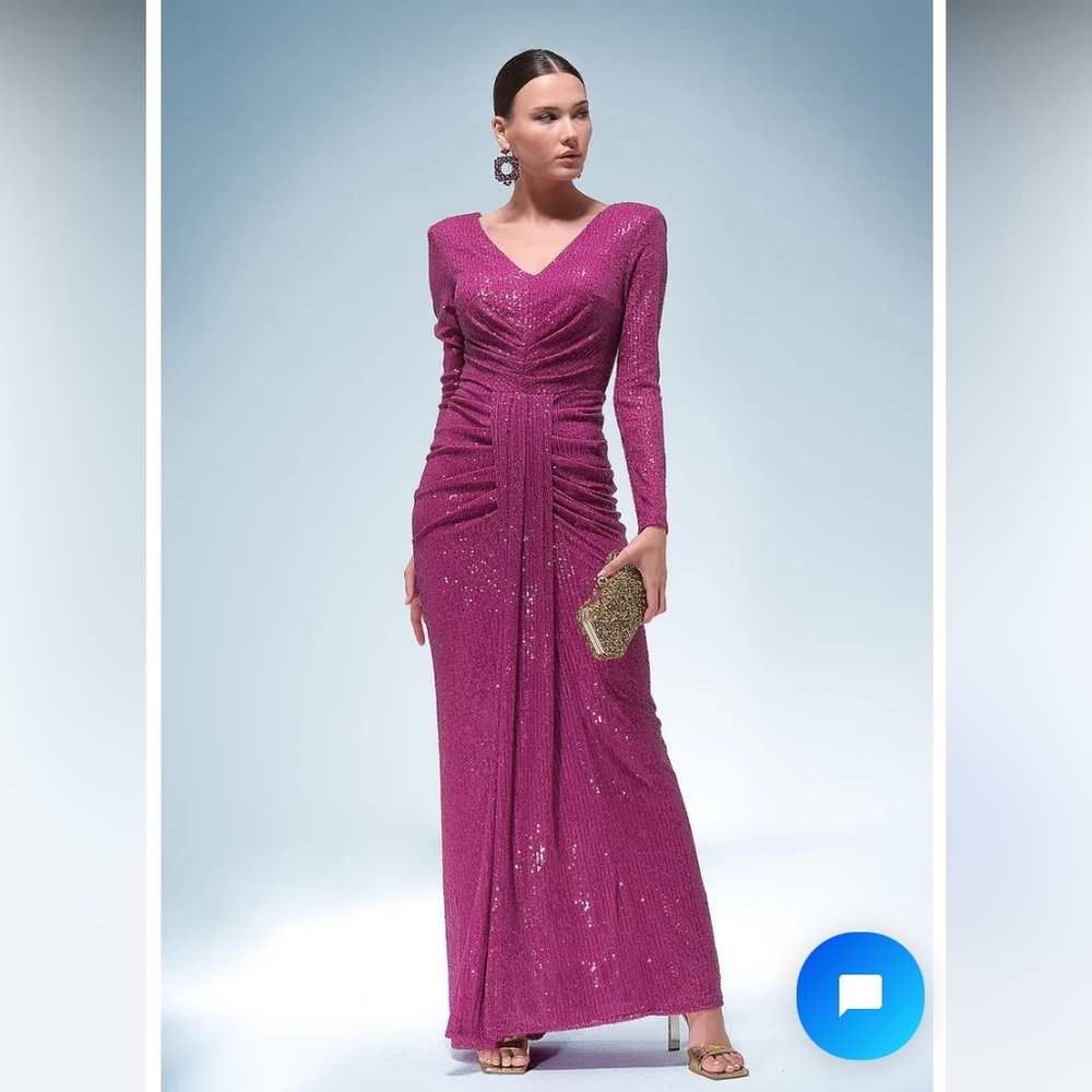 Mother of the Bride dress plum purple size large/extra large some stretch maxi.